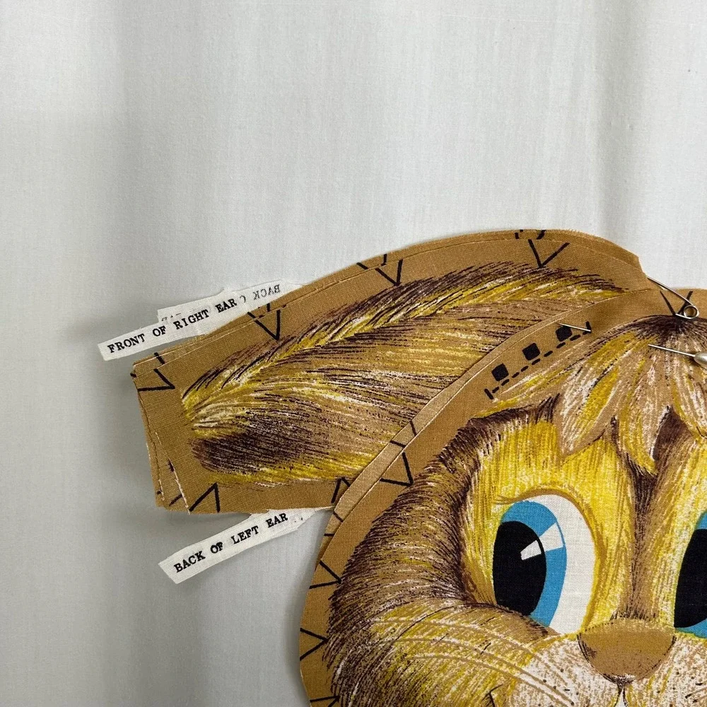Vintage Brown Bunny Plush‎ Unfinished Project Complete HTF